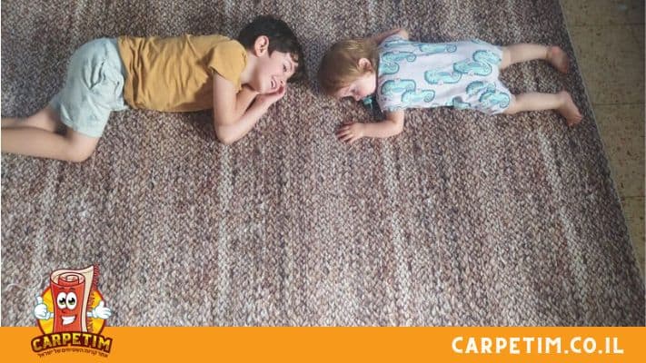 שטיח לסלון עם ילדים עליו